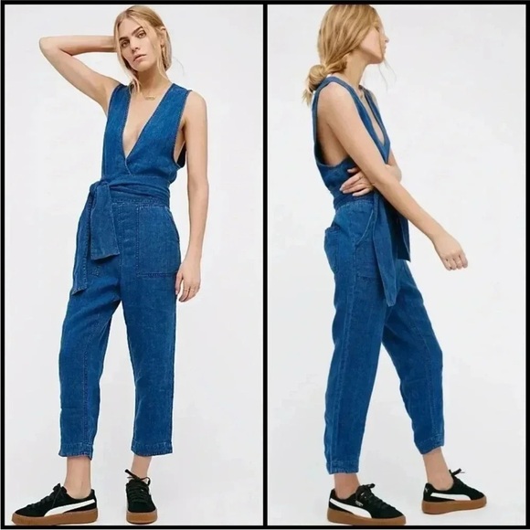Free People Denim Jumpsuit - Picture 14 of 15